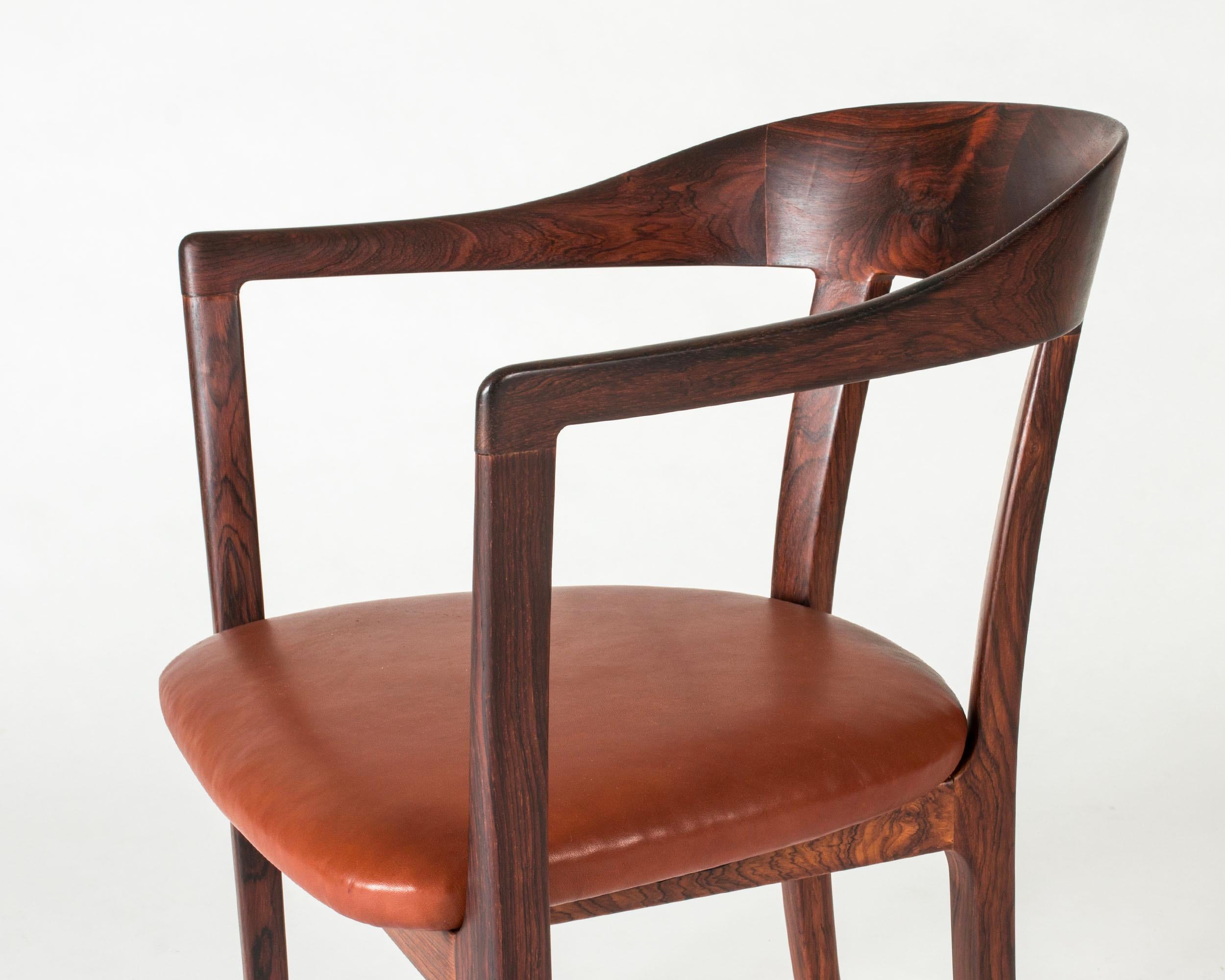 Leather Midcentury Modern Armchair by Ole Wanscher, Denmark, 1950s For Sale