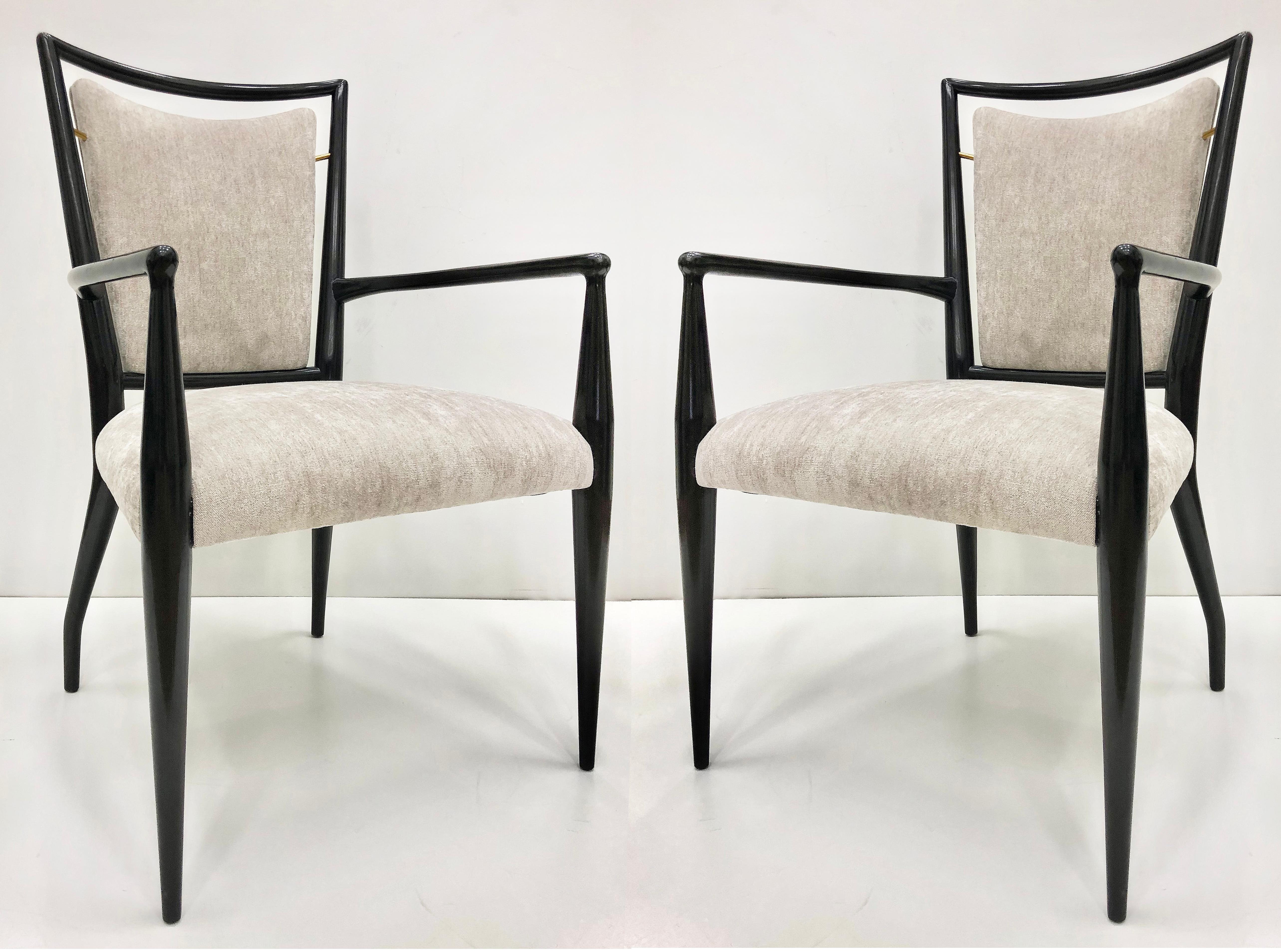 Mid-Century Modern Armchairs by Melchiorre Bega, Italy 2