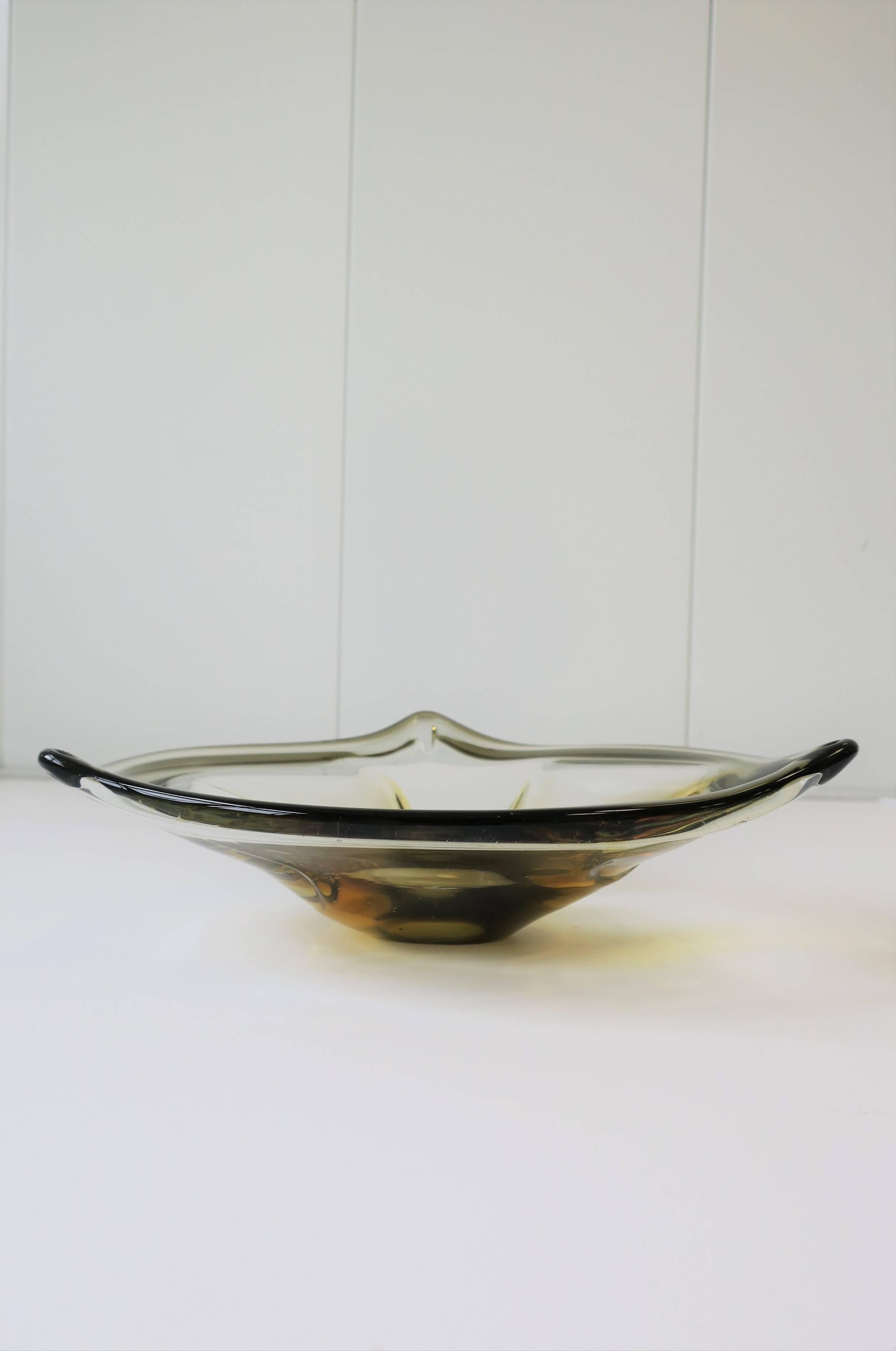 European Midcentury Modern Art Glass Bowl