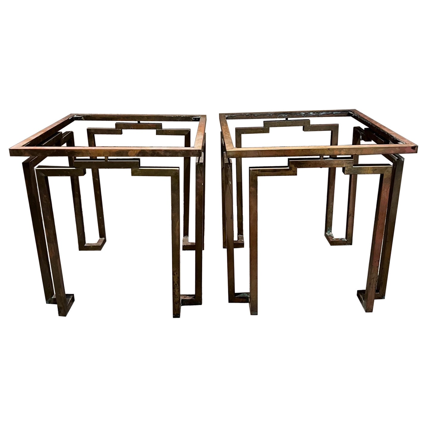 Tables d'appoint Arturo Pani en bronze, mi-siècle moderne