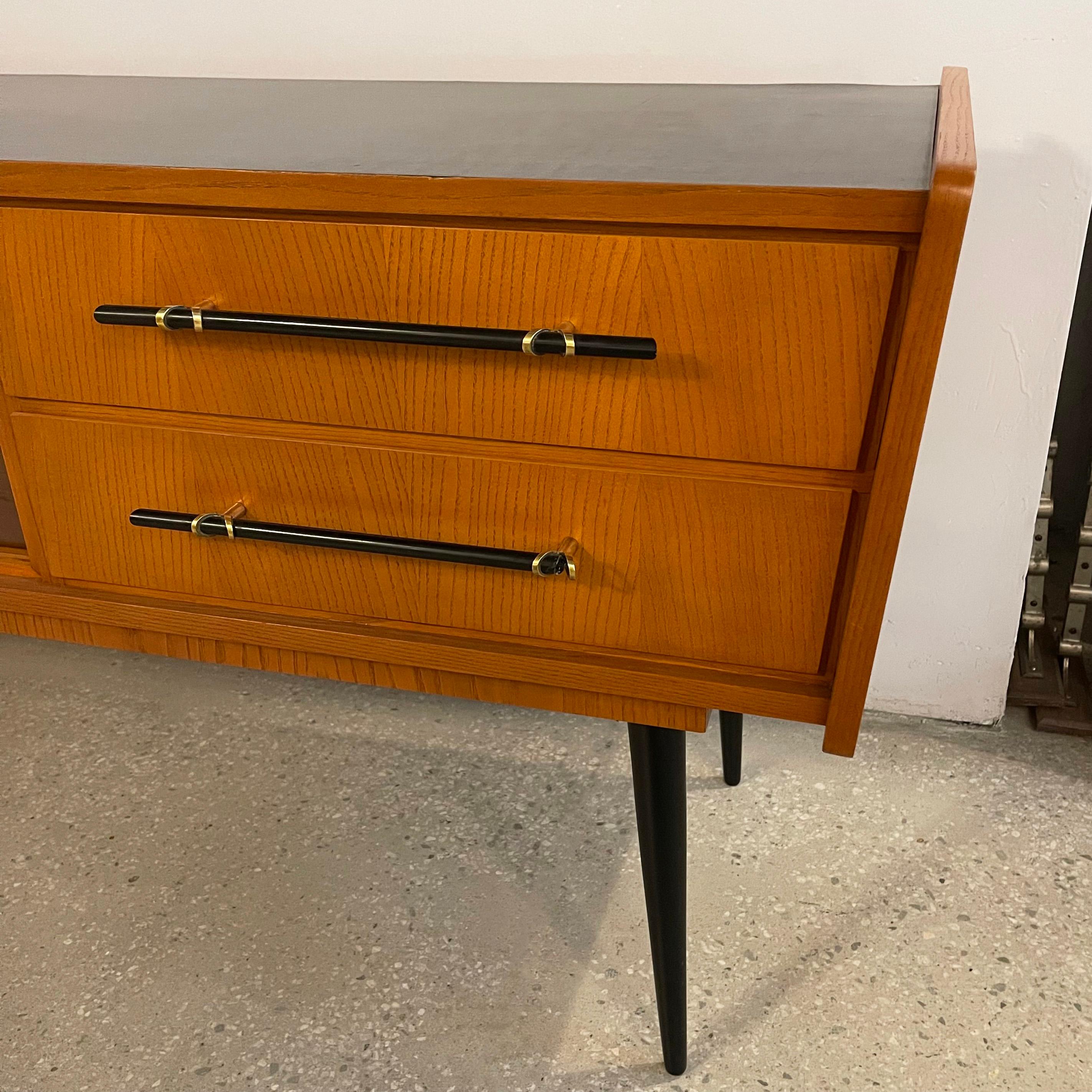 Midcentury Modern Ash And Laminate Console Credenza For Sale 3