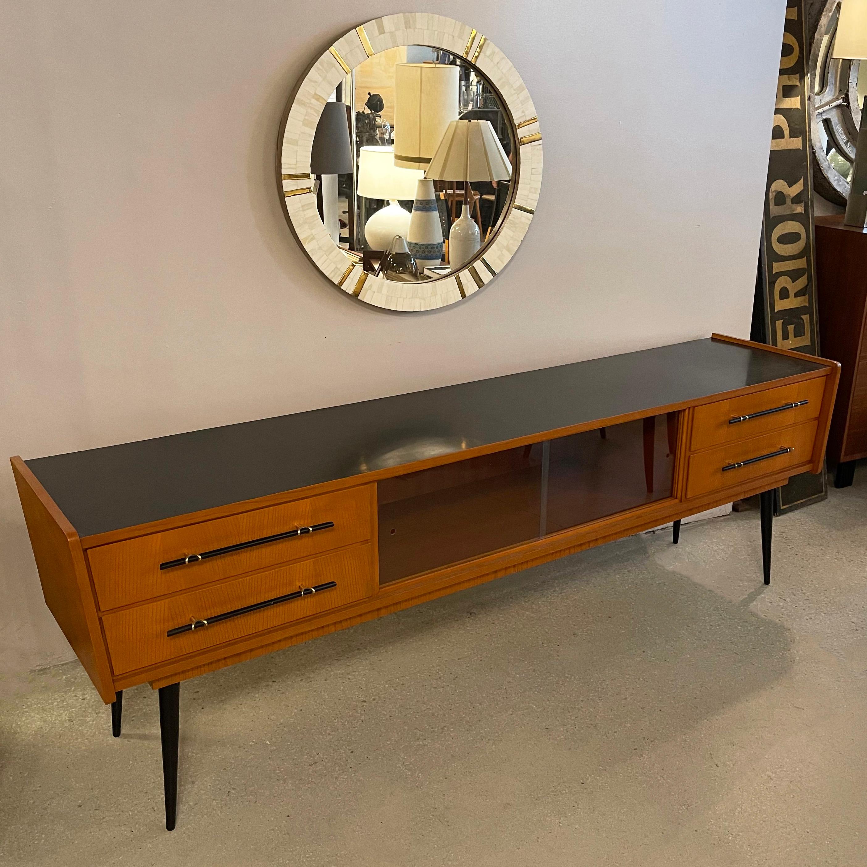 Mid-Century Modern Midcentury Modern Ash And Laminate Console Credenza For Sale