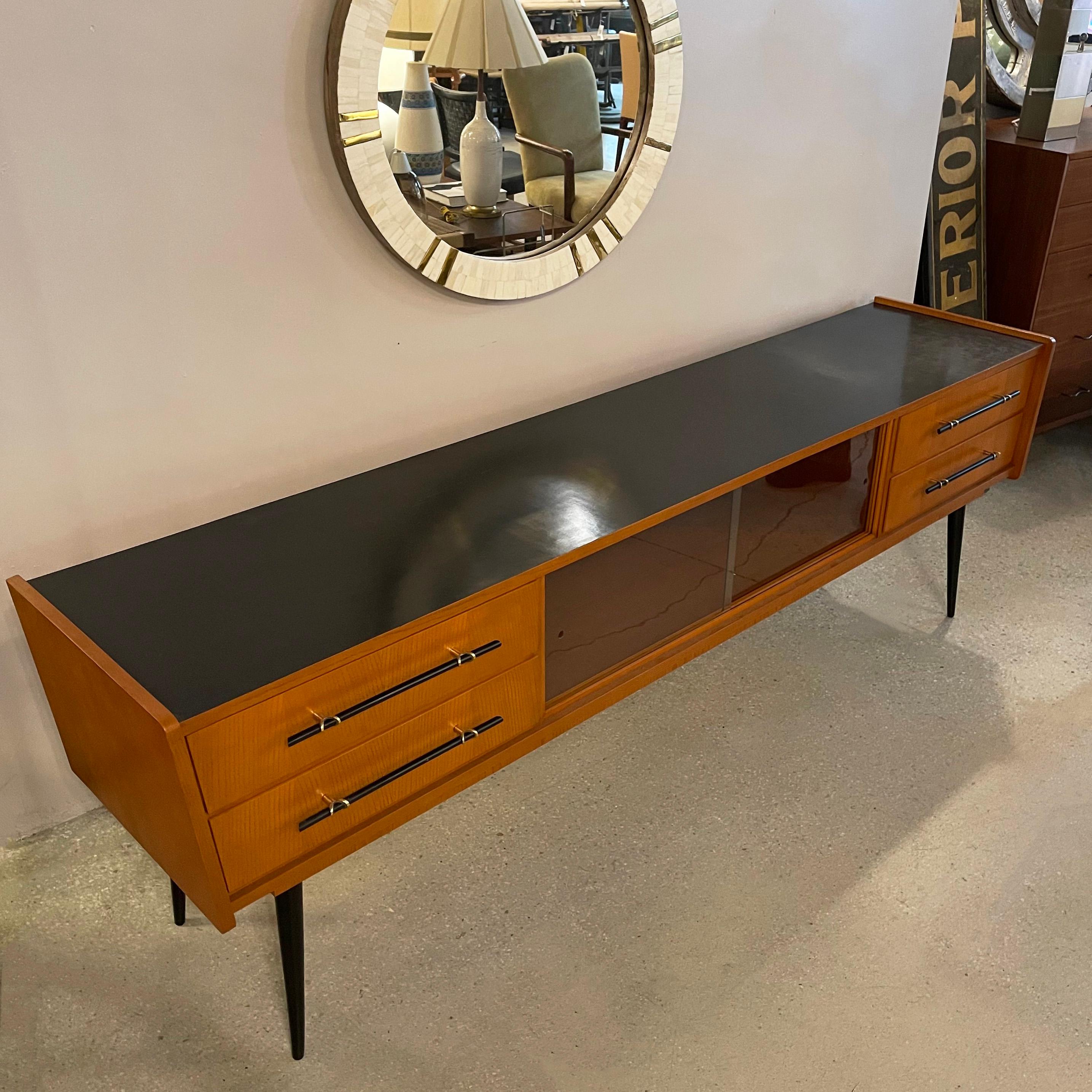 Midcentury Modern Ash And Laminate Console Credenza For Sale 1