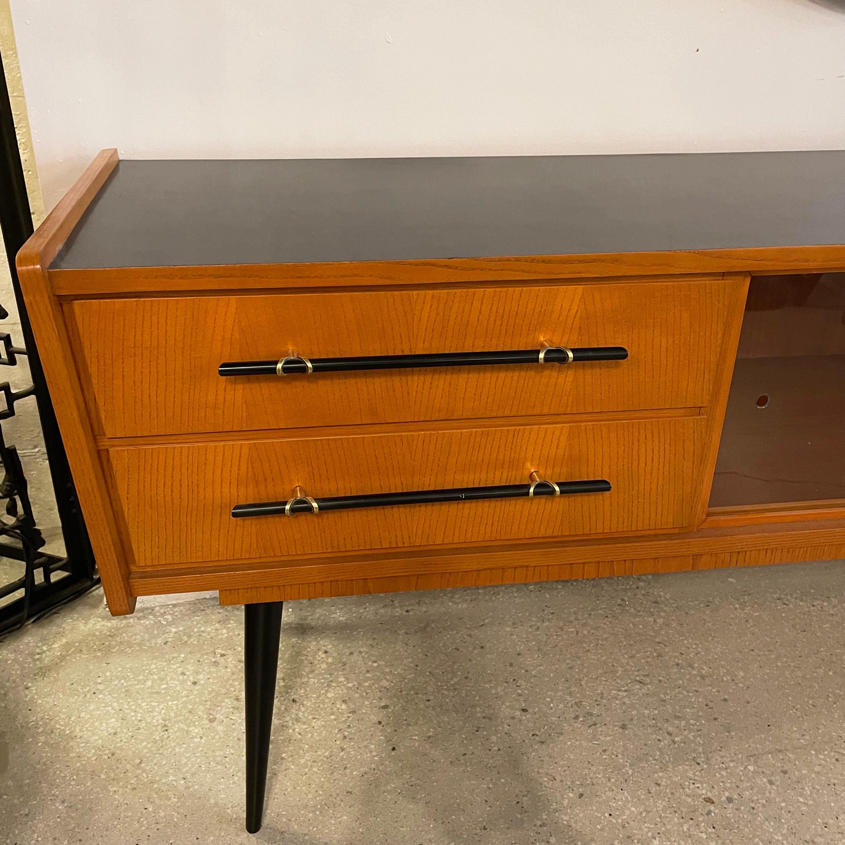 Midcentury Modern Ash And Laminate Console Credenza For Sale 2