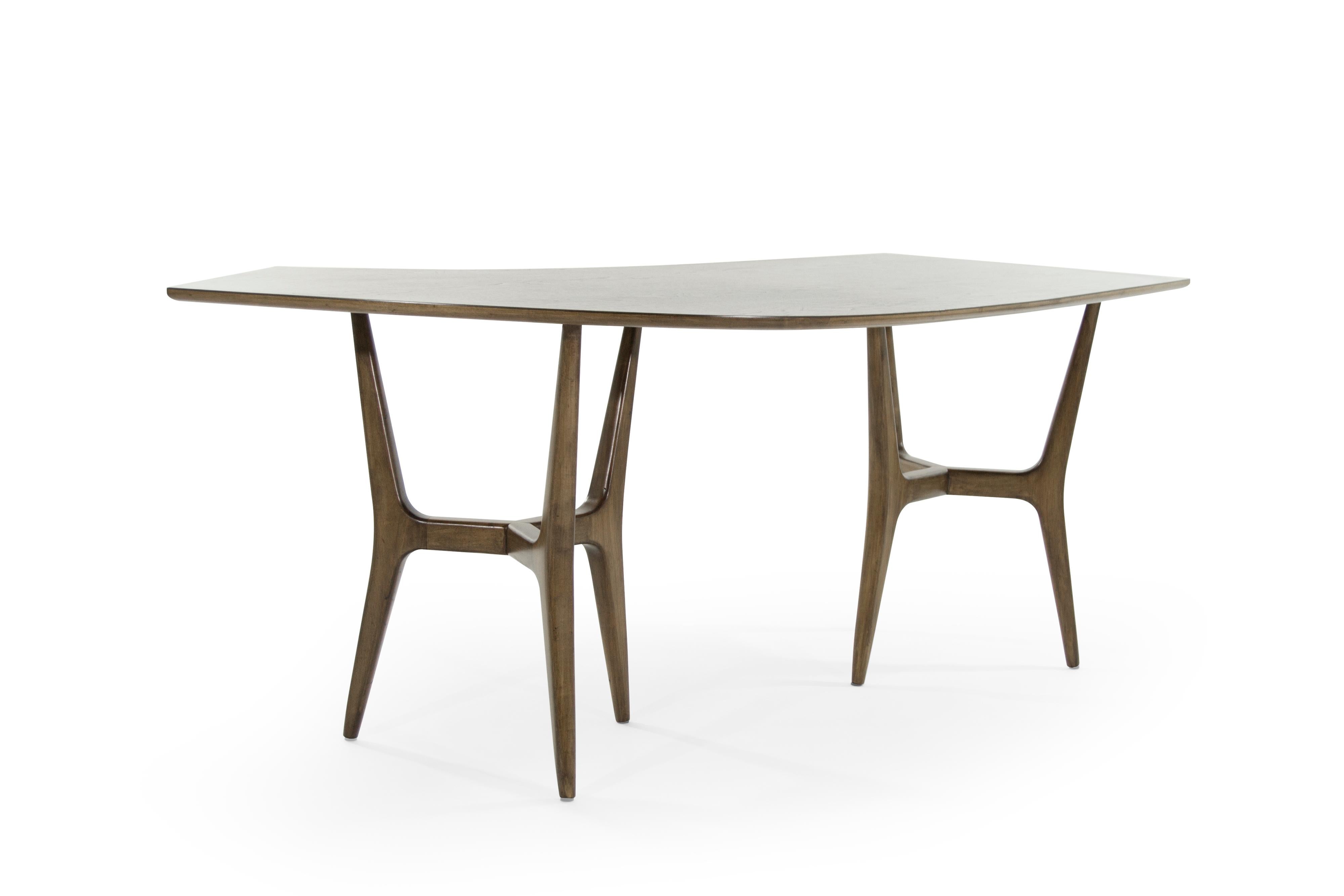 20th Century Midcentury Modern Asymmetrical Walnut Desk