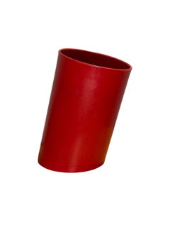 Papelera/basurero asimétrico moderno de mediados de siglo