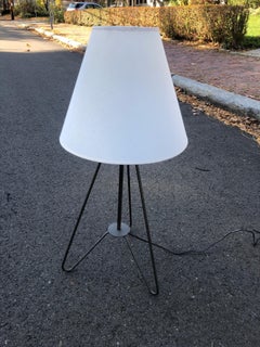 Mid-Century Modern Atomic Stahlstab Tischlampe