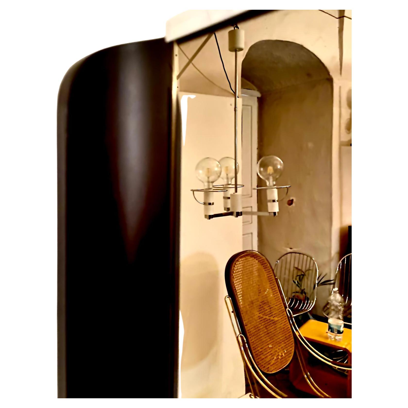 Midcentury Modern Barber Shop Wall Mirror, Italy 1970 In Good Condition For Sale In Ceglie Messapica, IT