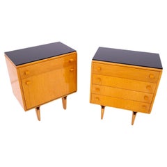 Tables de chevet modernes du milieu du siècle dernier, Tchécoslovaquie, 1970