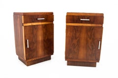 Mid-Century Modern Bedside Tables, Poland, 1950s, After Renovation