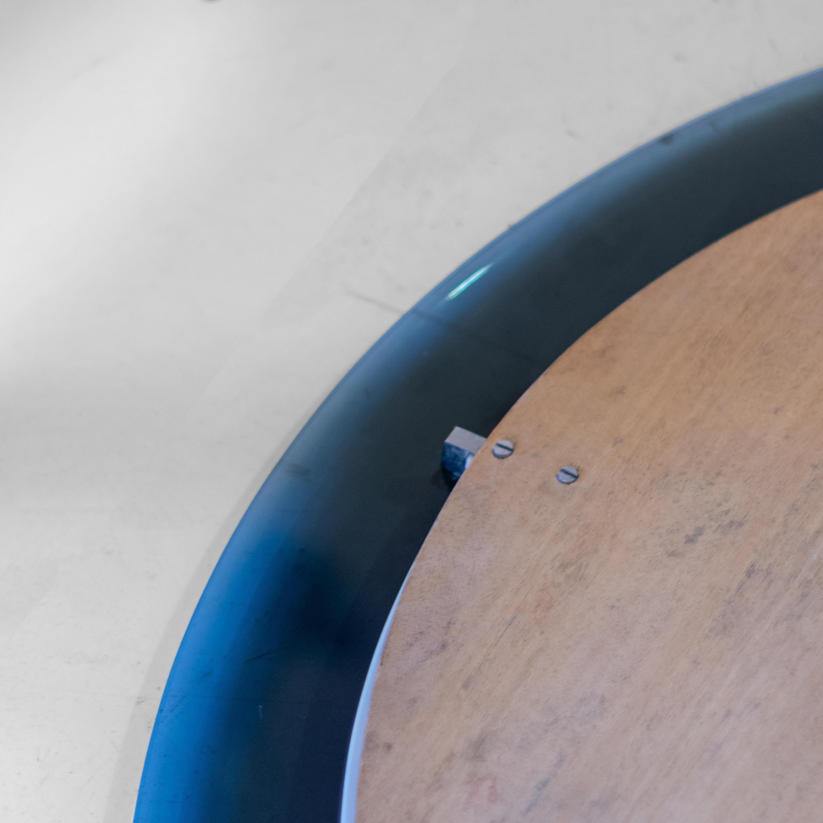Midcentury Modern Beveled Round Wall Mirror, Veca, Italy 1970s For Sale 2