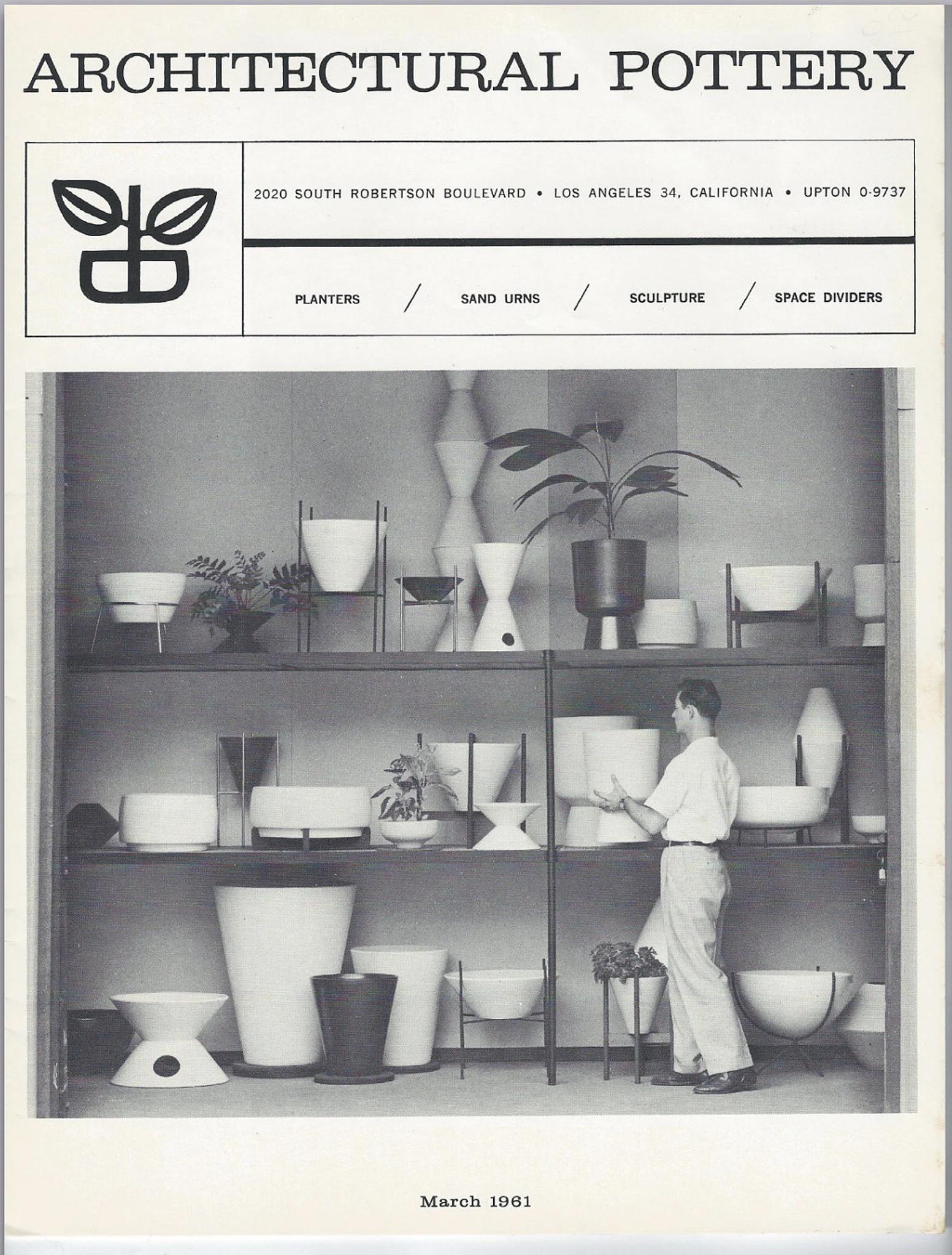 Lagardo Tackett Mid-Century Modern Bisque Planter for Architectural Pottery 6