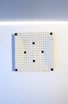 Midcentury Modern Black and White Mosaic Tile Dish or Catchall