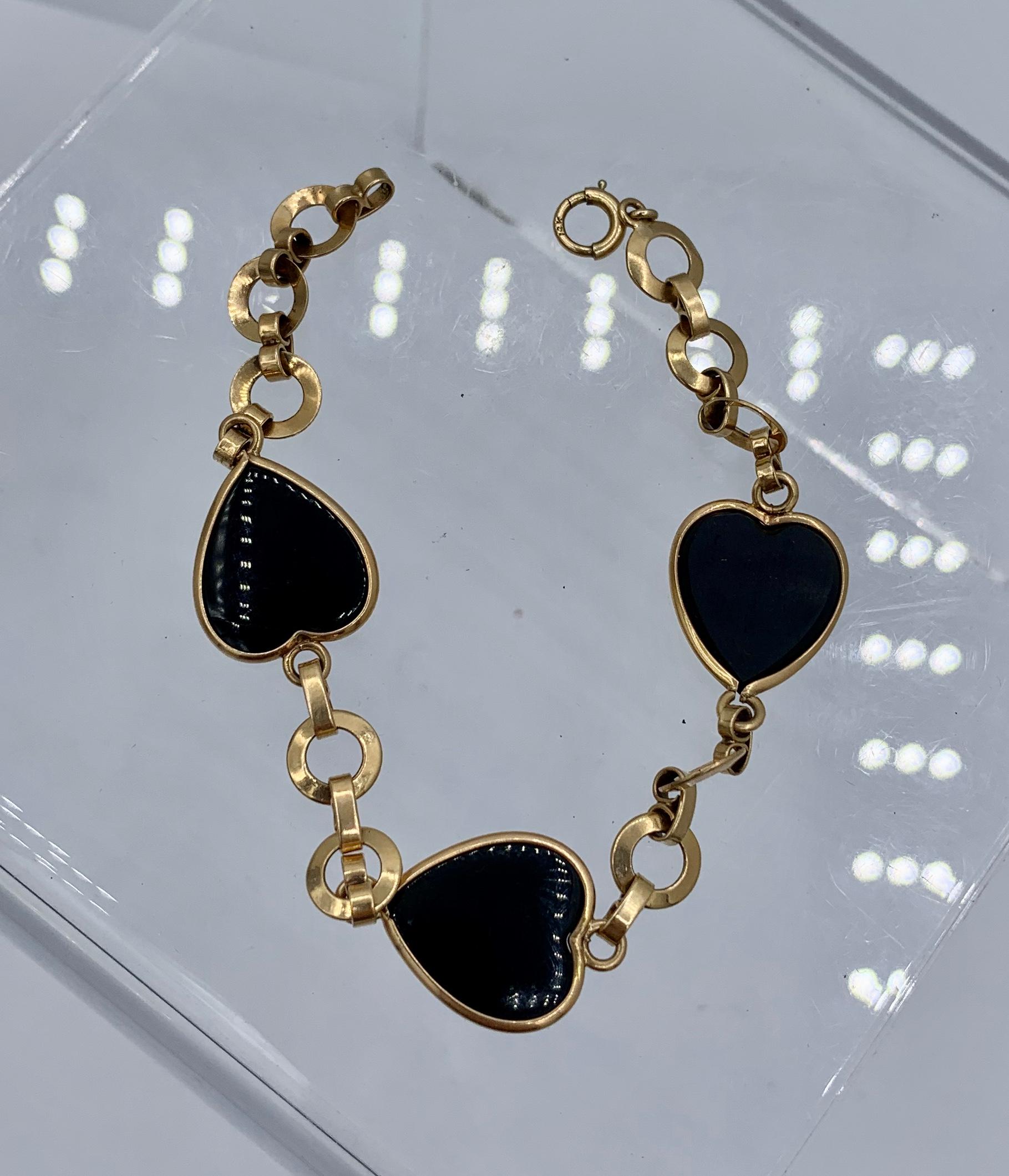 beverly hills gold 14k heart bracelet