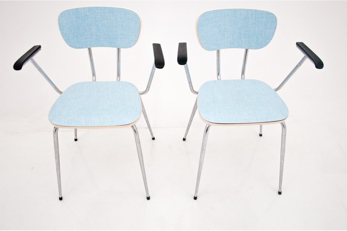 Mid-Century Modern Blue Armchairs from 1970s For Sale 1