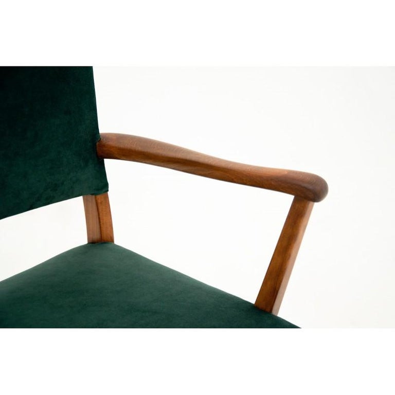 MidCentury Modern Bottle Green Armchair at 1stDibs
