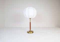 Mid-Century Modern Brass and Metal Table Lamp Ewå, Sweden, 1950s