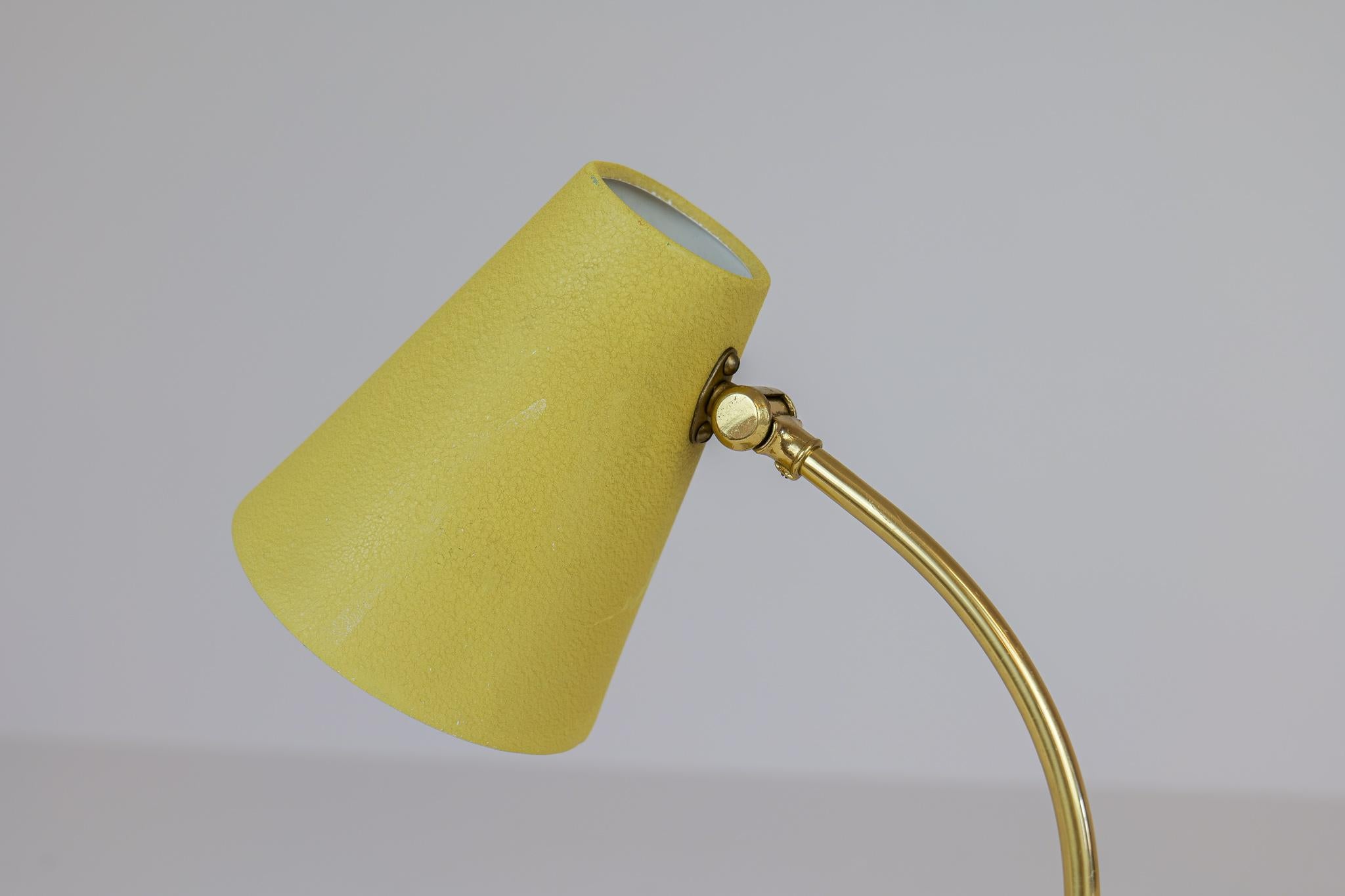 Midcentury Modern Brass and Metal Table Lamp Ewå, Sweden, 1950s 3