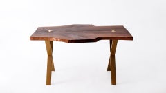 Mid-Century Modern Brass and Microtheca Occasional Table