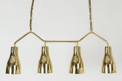 Mid-Century Modern Brass Chandelier by Hans Bergström, Sweden, 1950s