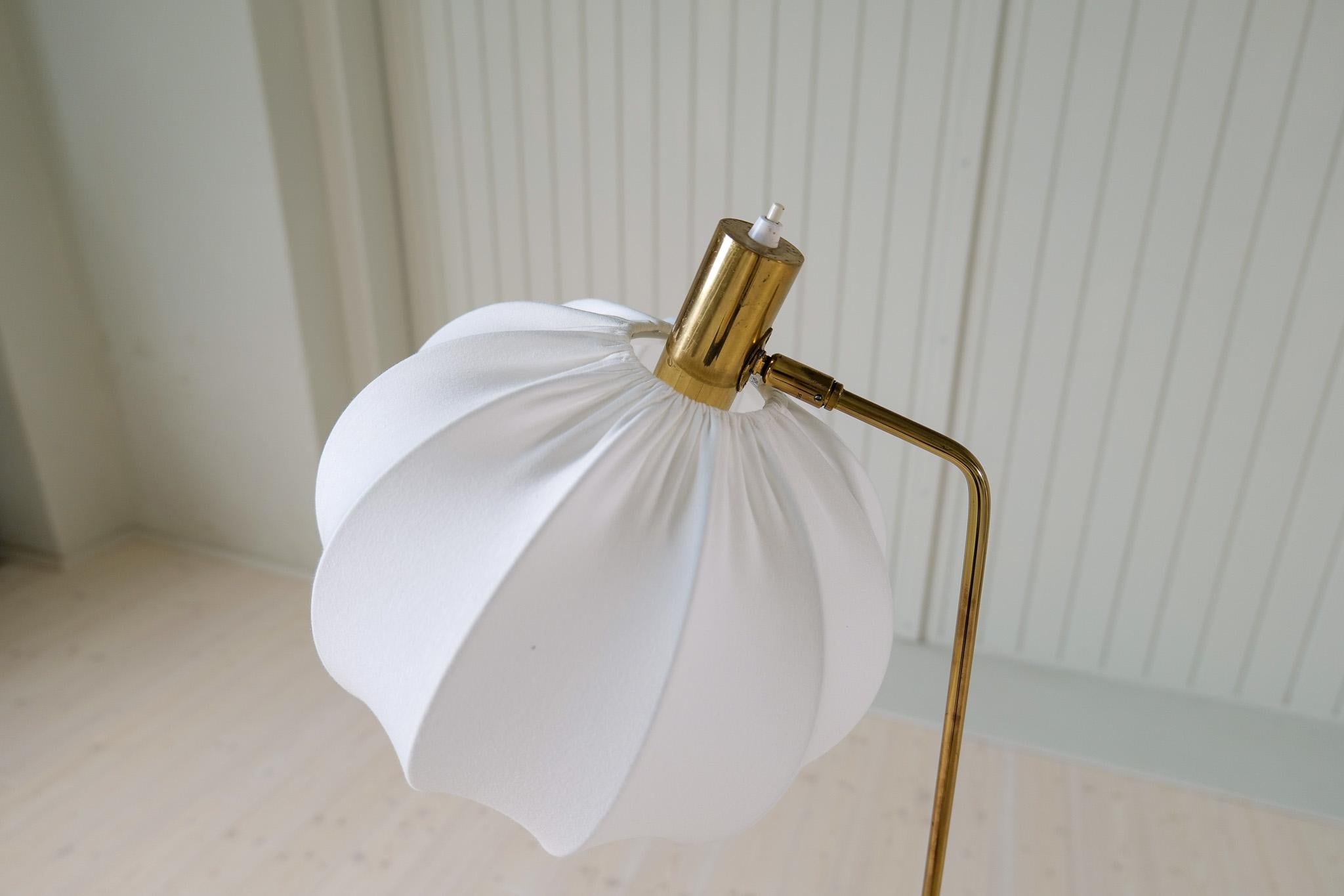 Mid-20th Century Midcentury Modern Brass Floor Lamp Bergboms G-03, Sweden, 1960s For Sale