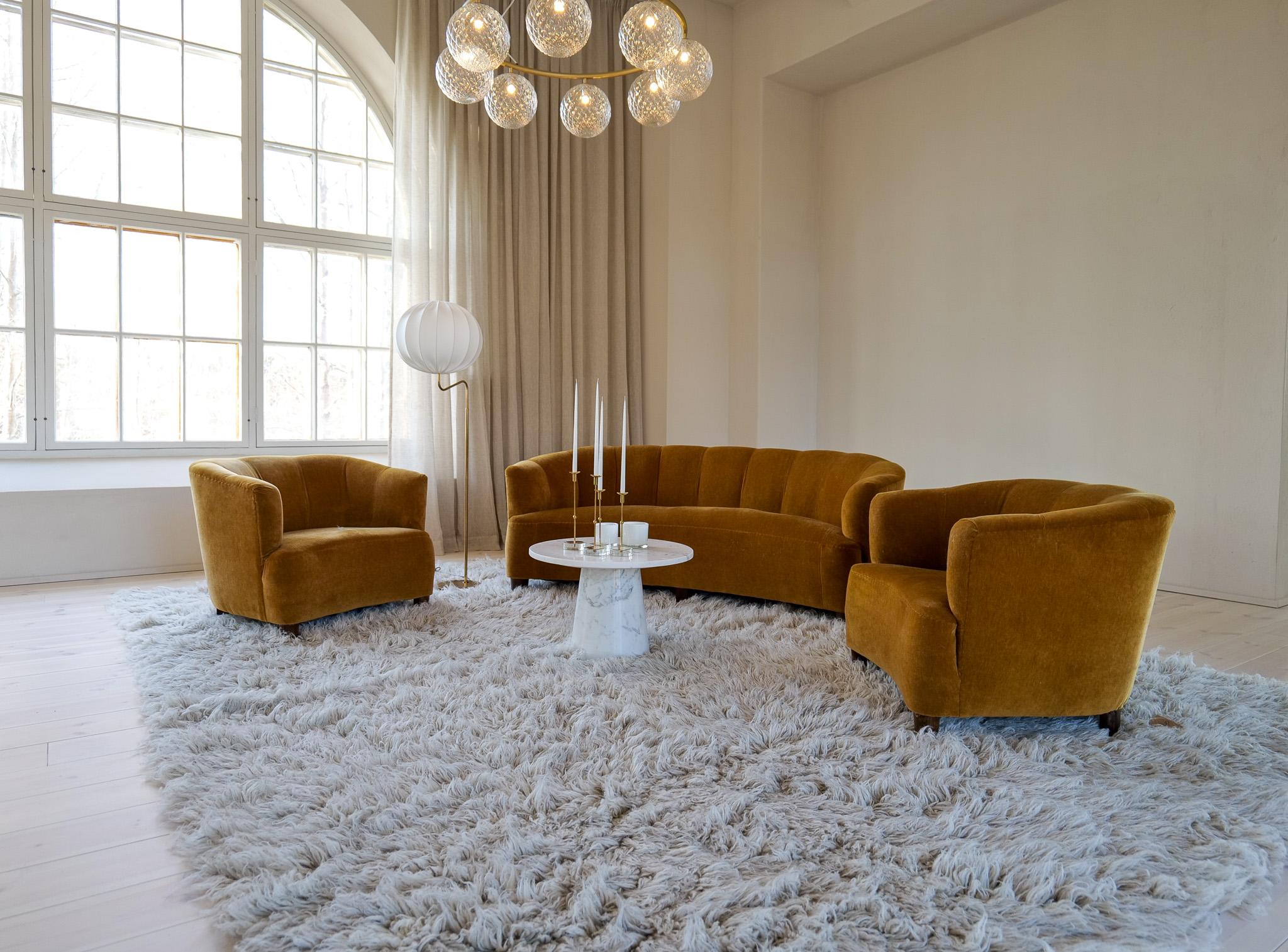 Mid-Century Modern Midcentury Modern Brass Floor Lamp Bergboms GX-145 , Sweden, 1970s For Sale