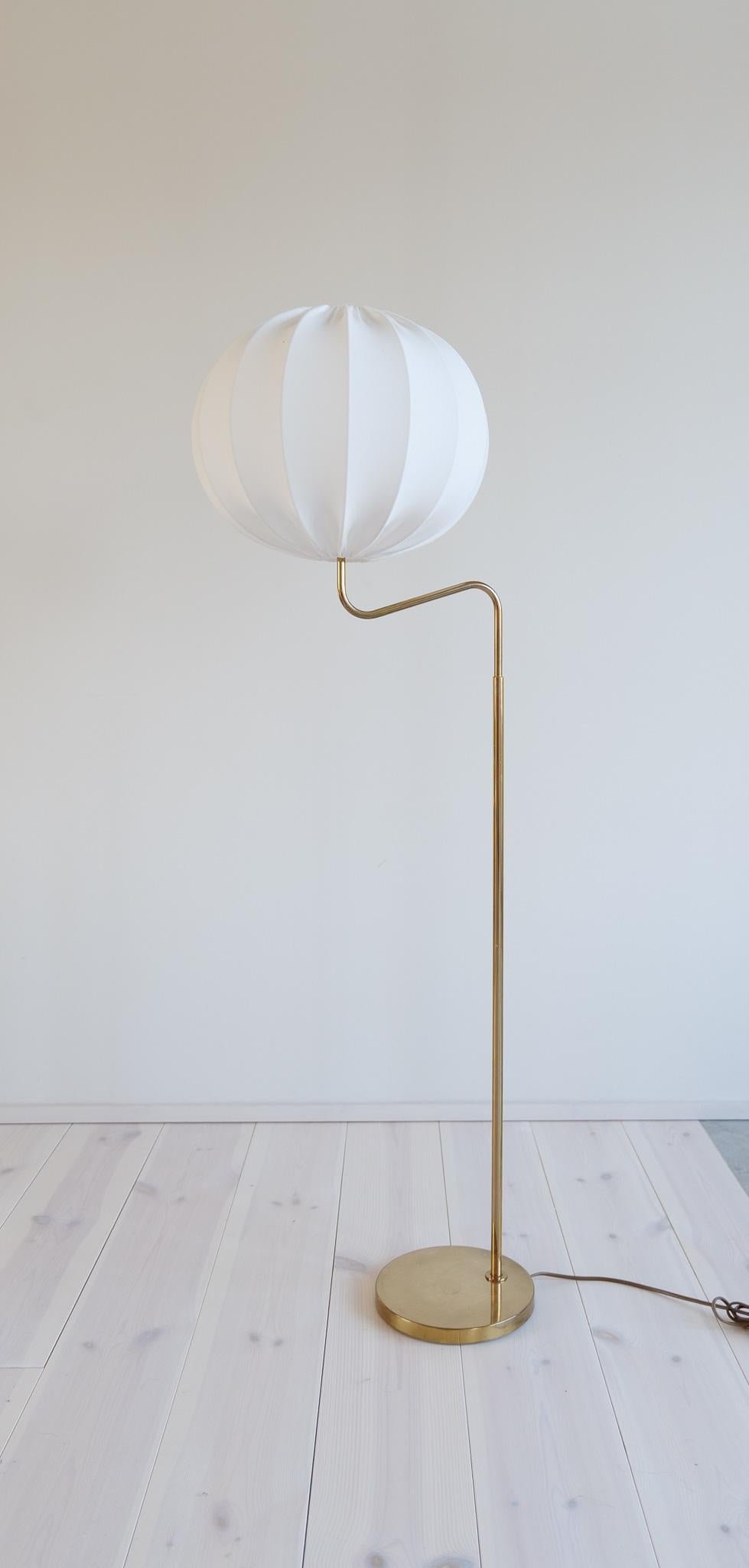 Mid-20th Century Midcentury Modern Brass Floor Lamp Bergboms GX-145 , Sweden, 1970s For Sale