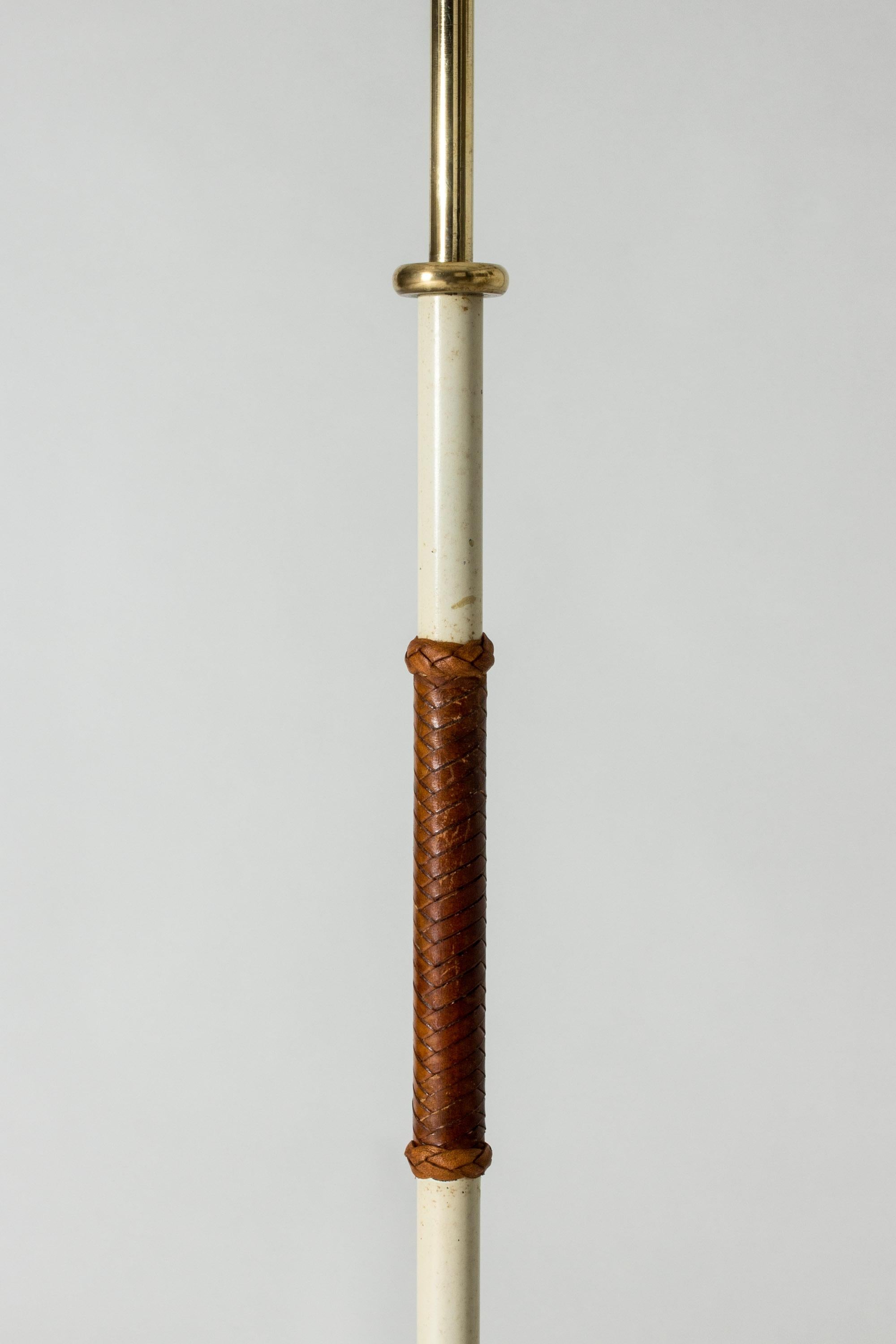 Mid-Century Modern Brass Floor Lamp from Böhlmarks, Sweden, 1940s For Sale 1
