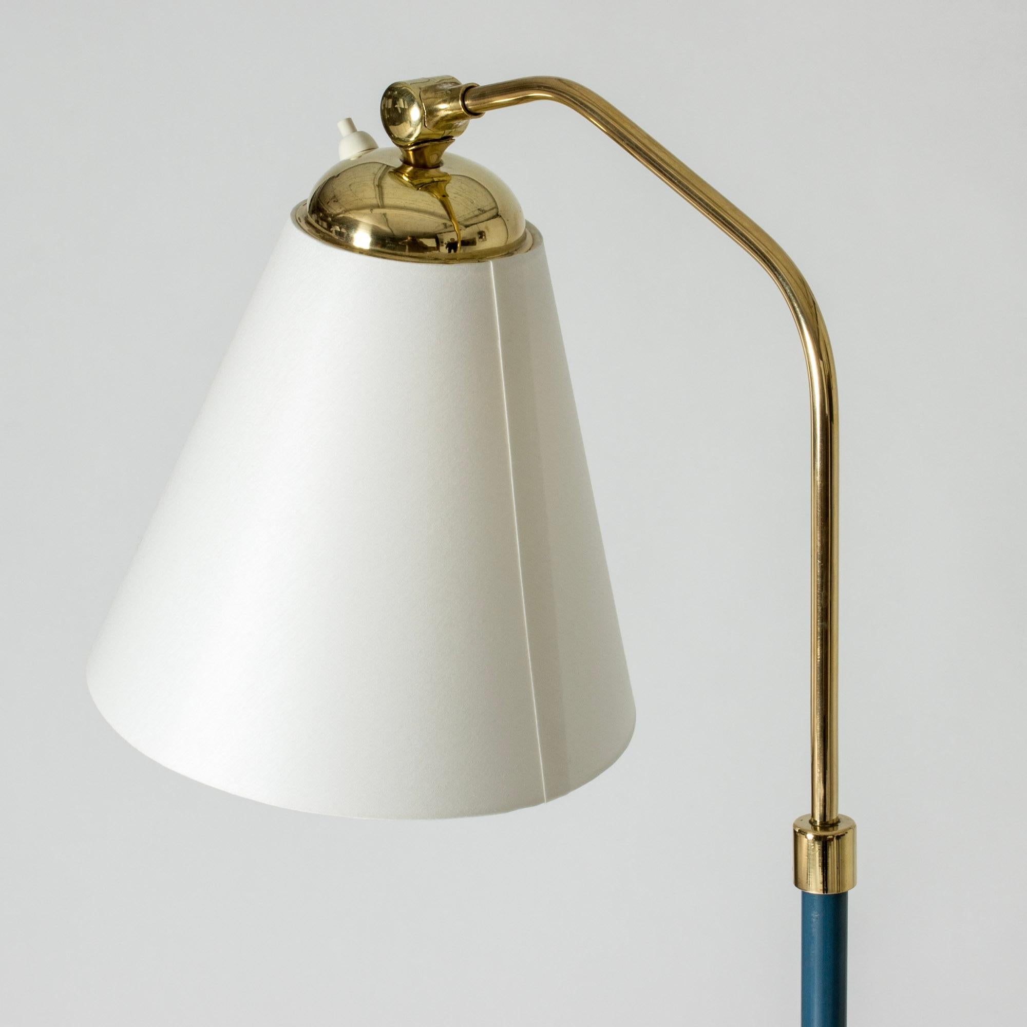 Brass Midcentury Modern brass floor lamp, Sweden, 1940s