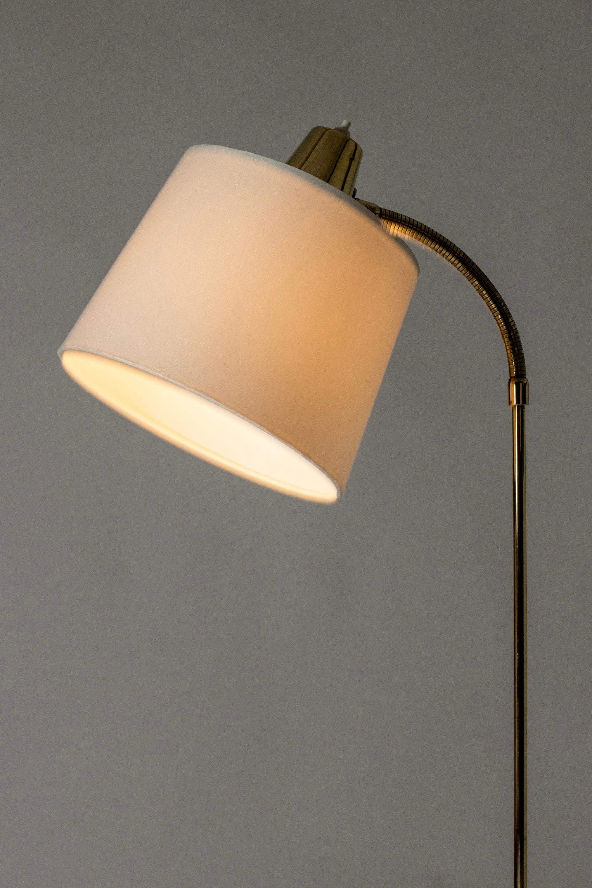 Swedish Midcentury Modern brass floor lamp, Sweden, 1950s For Sale