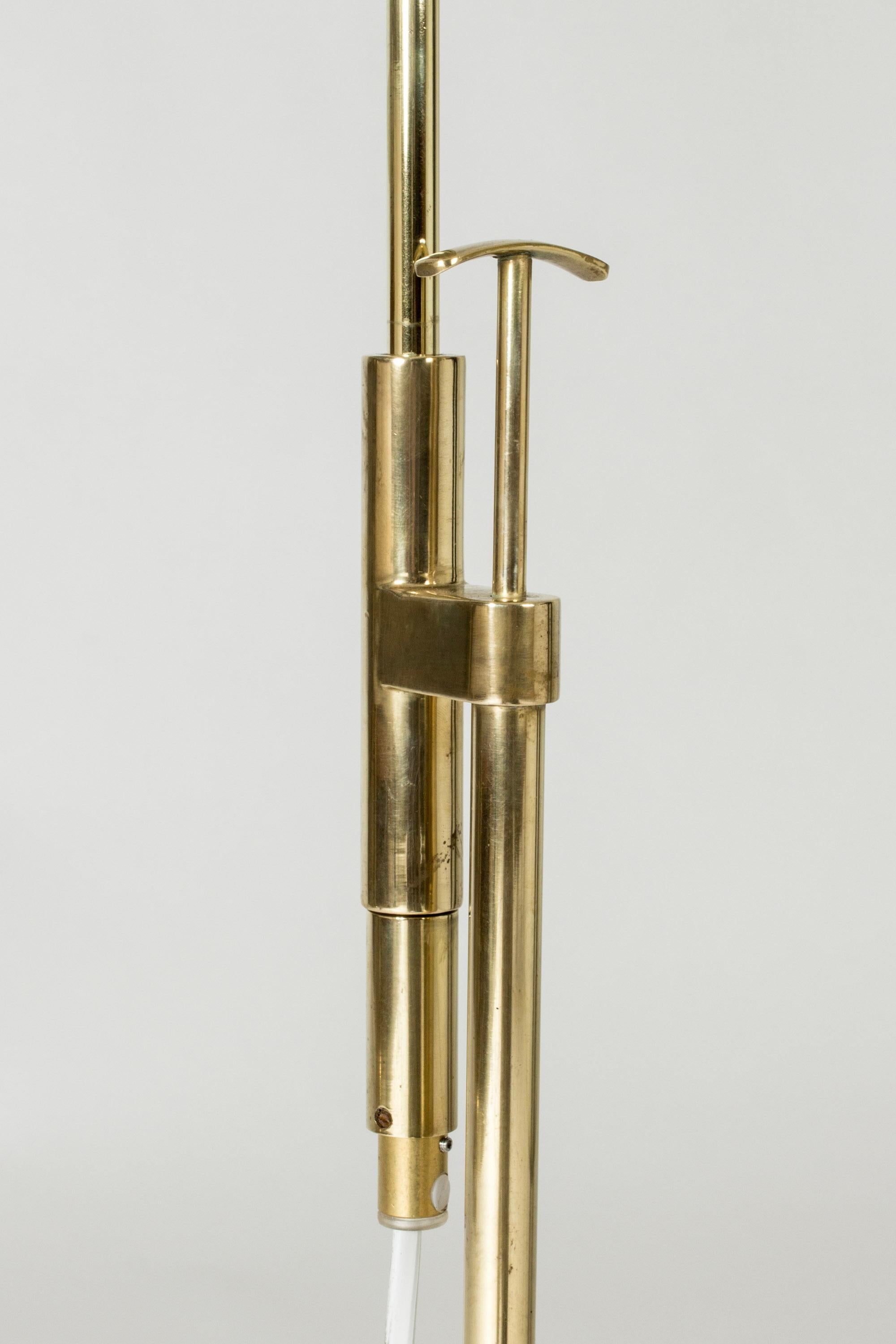 Mid-20th Century Midcentury Modern brass floor lamp, Sweden, 1950s For Sale