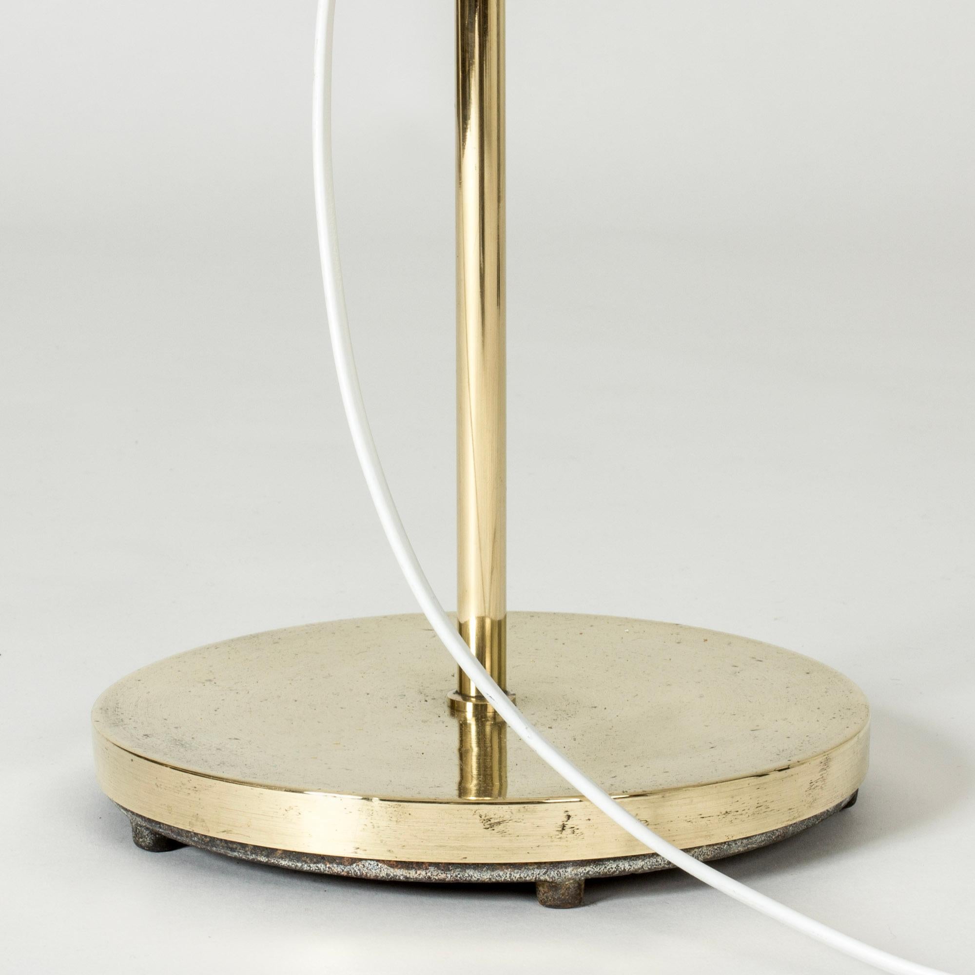 Brass Midcentury Modern brass floor lamp, Sweden, 1950s For Sale