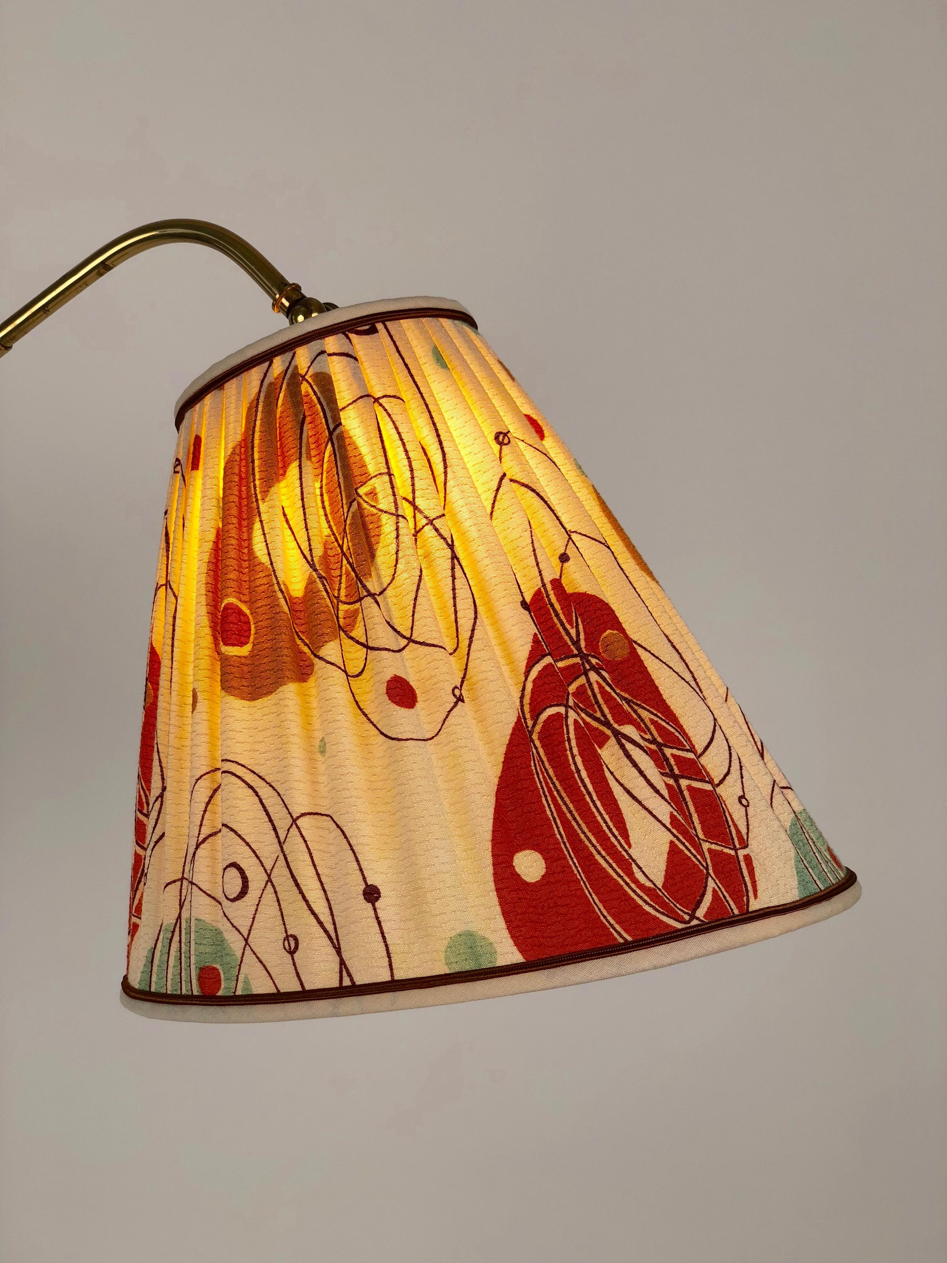 Mid-Century Modern Brass Floor Lamp, Produced by Rupert Nikoll, Austria, 1950s For Sale 7