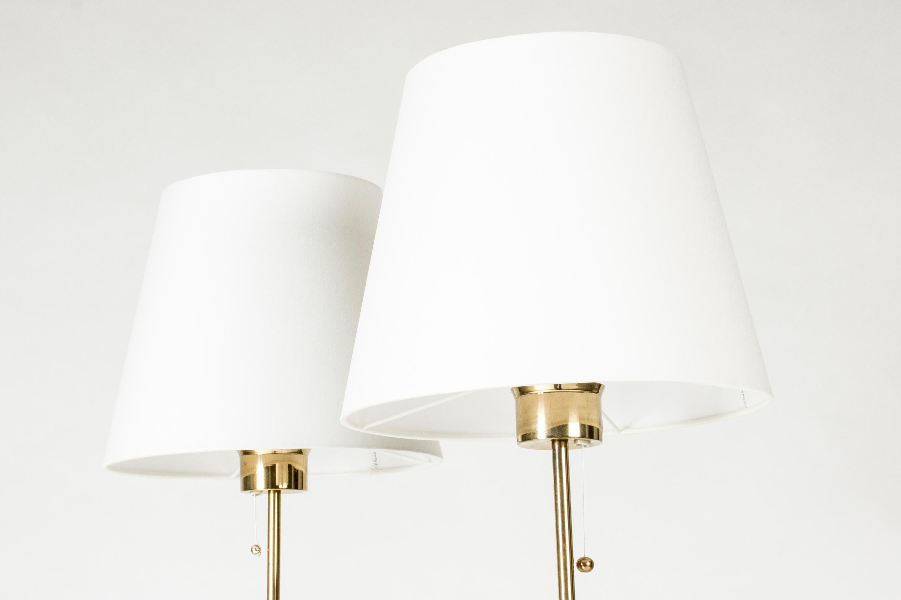 Scandinavian Modern Midcentury Modern Brass Floor Lamps from Bergboms, Sweden, 1960s For Sale