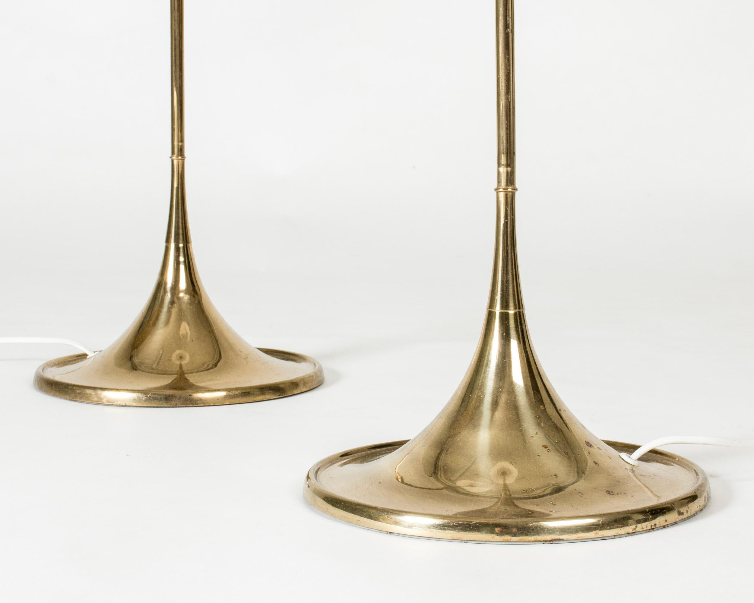 Swedish Midcentury Modern Brass Floor Lamps from Bergboms, Sweden, 1960s For Sale