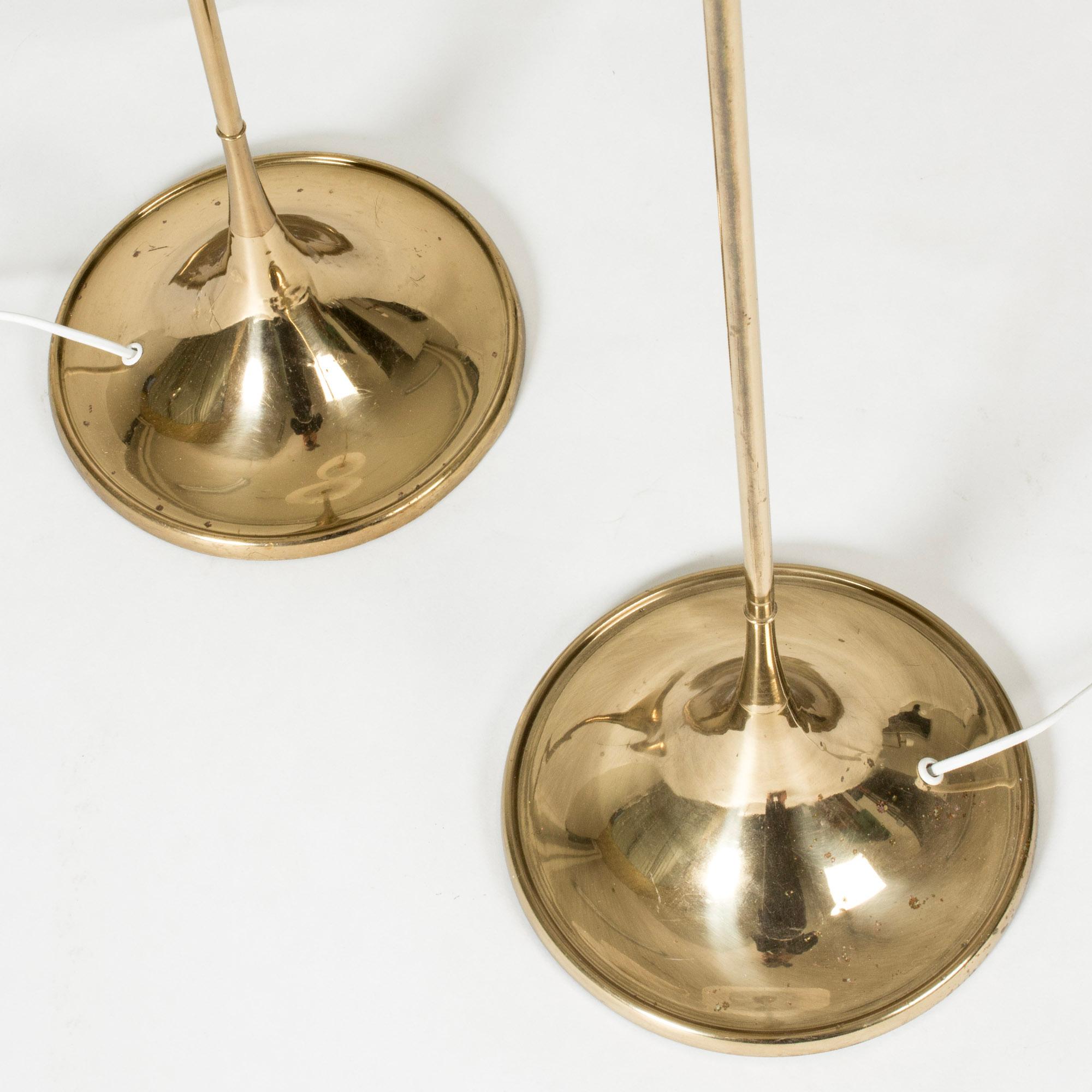 Midcentury Modern Brass Floor Lamps from Bergboms, Sweden, 1960s In Good Condition For Sale In Stockholm, SE