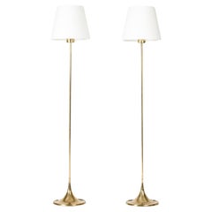 Midcentury Modern Brass Floor Lamps from Bergboms, Sweden, 1960s