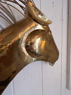 Sculpture « Tête de cheval » en laiton de style « Midcentury Modern » par Curtis Jere