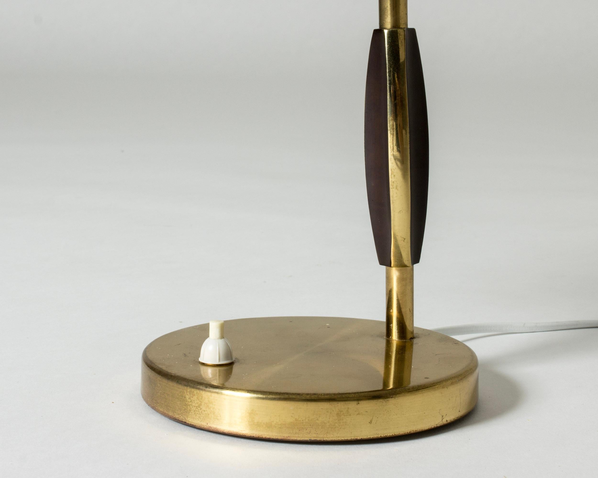 Mid-20th Century Midcentury Modern Brass Table Lamp, Boréns, Sweden, 1950s For Sale