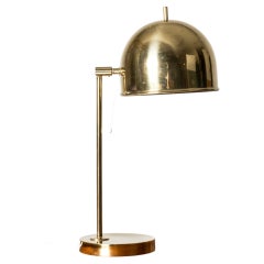 Midcentury Modern Brass Table lamp by Eje Ahlgren, Bergboms, Sweden, 1960s