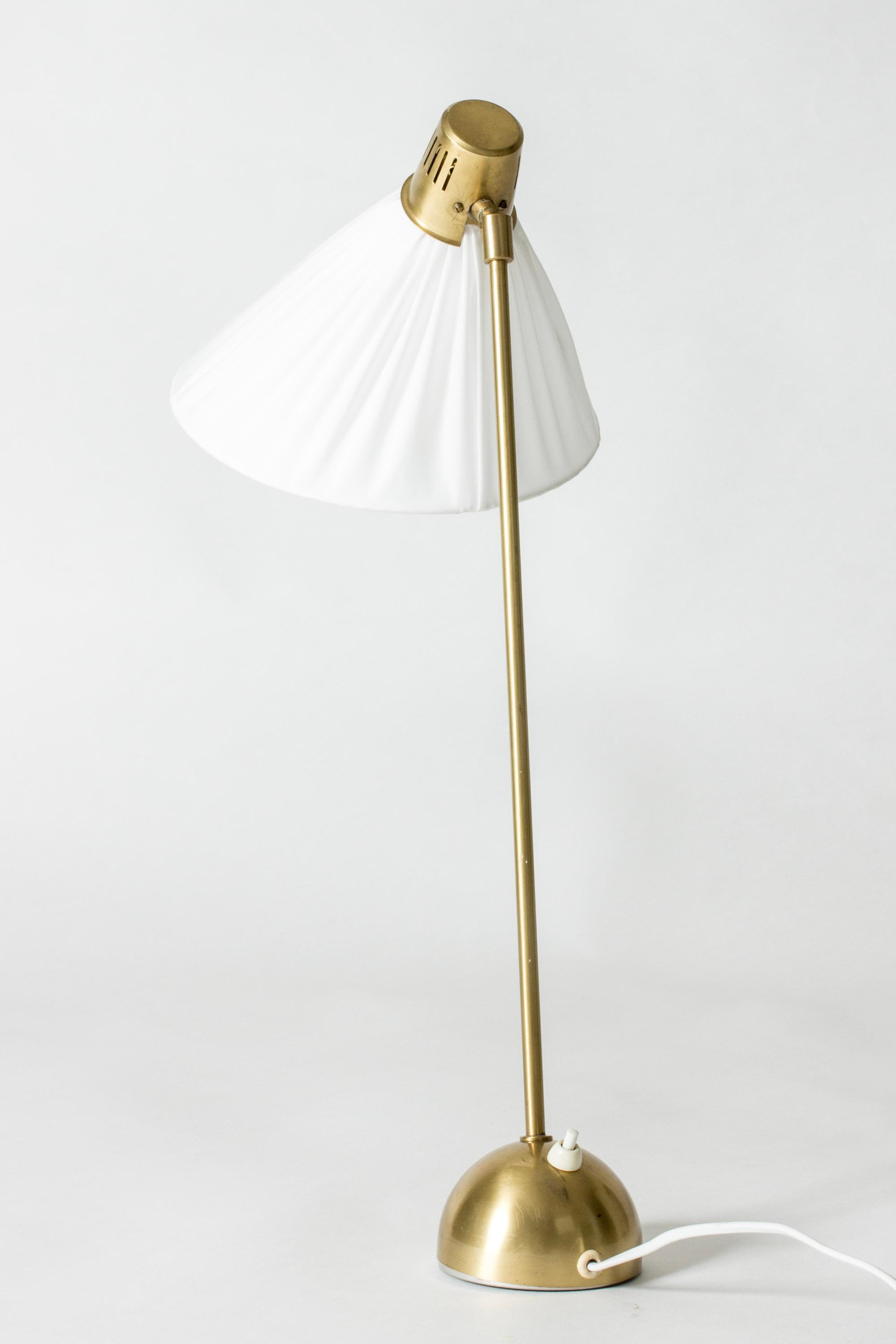 Swedish Midcentury Modern Brass Table lamp by Hans Bergström, Ateljé Lyktan, 1950s For Sale