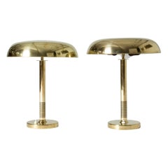 Midcentury Modern Brass Table Lamps, Boréns, Sweden, 1950s