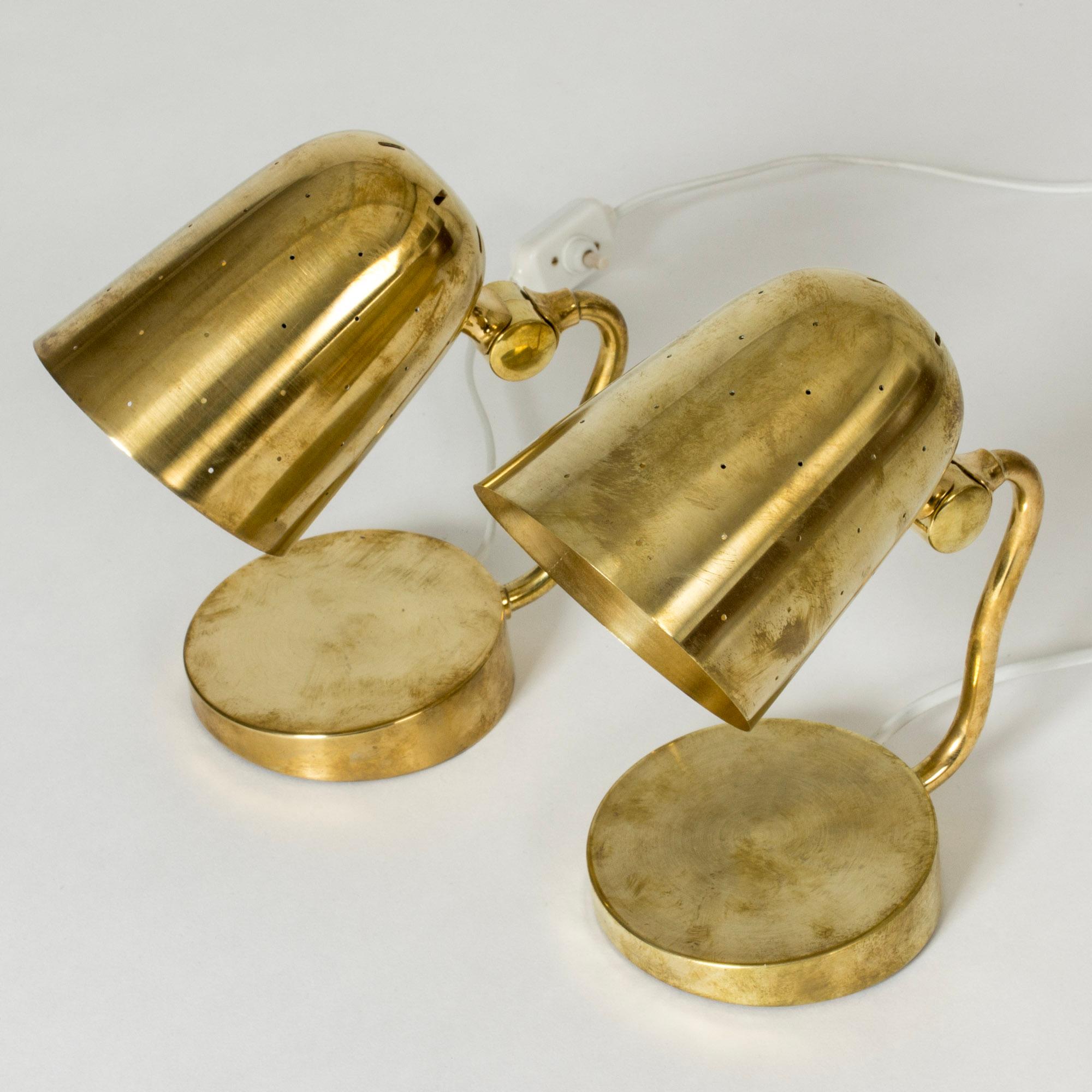 Mid-20th Century Midcentury Modern Brass Table Lamps from Boréns, Sweden, 1950s