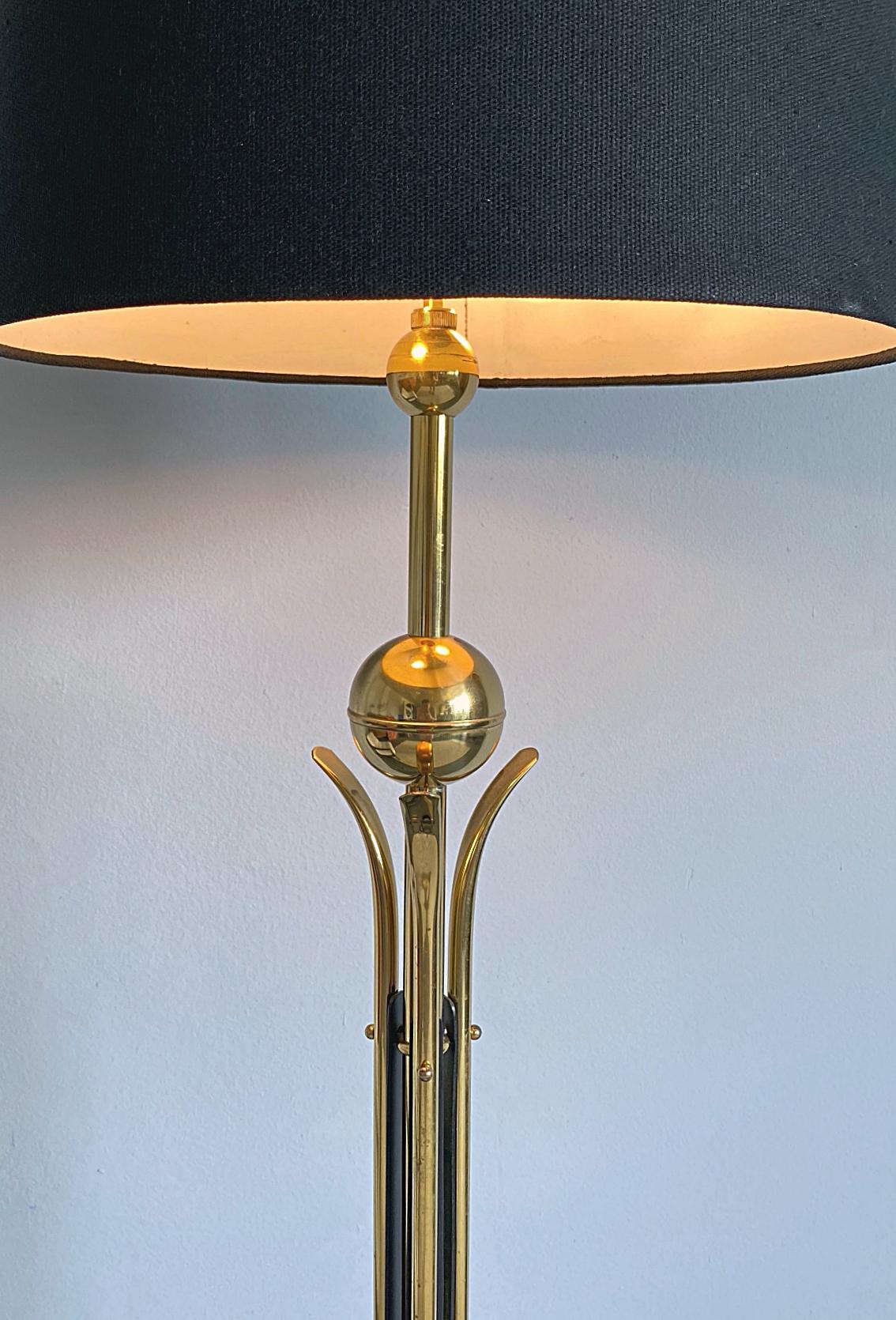 Mid-Century Modern Brass Tripod Floor Lamp, 1950s, Italy 1