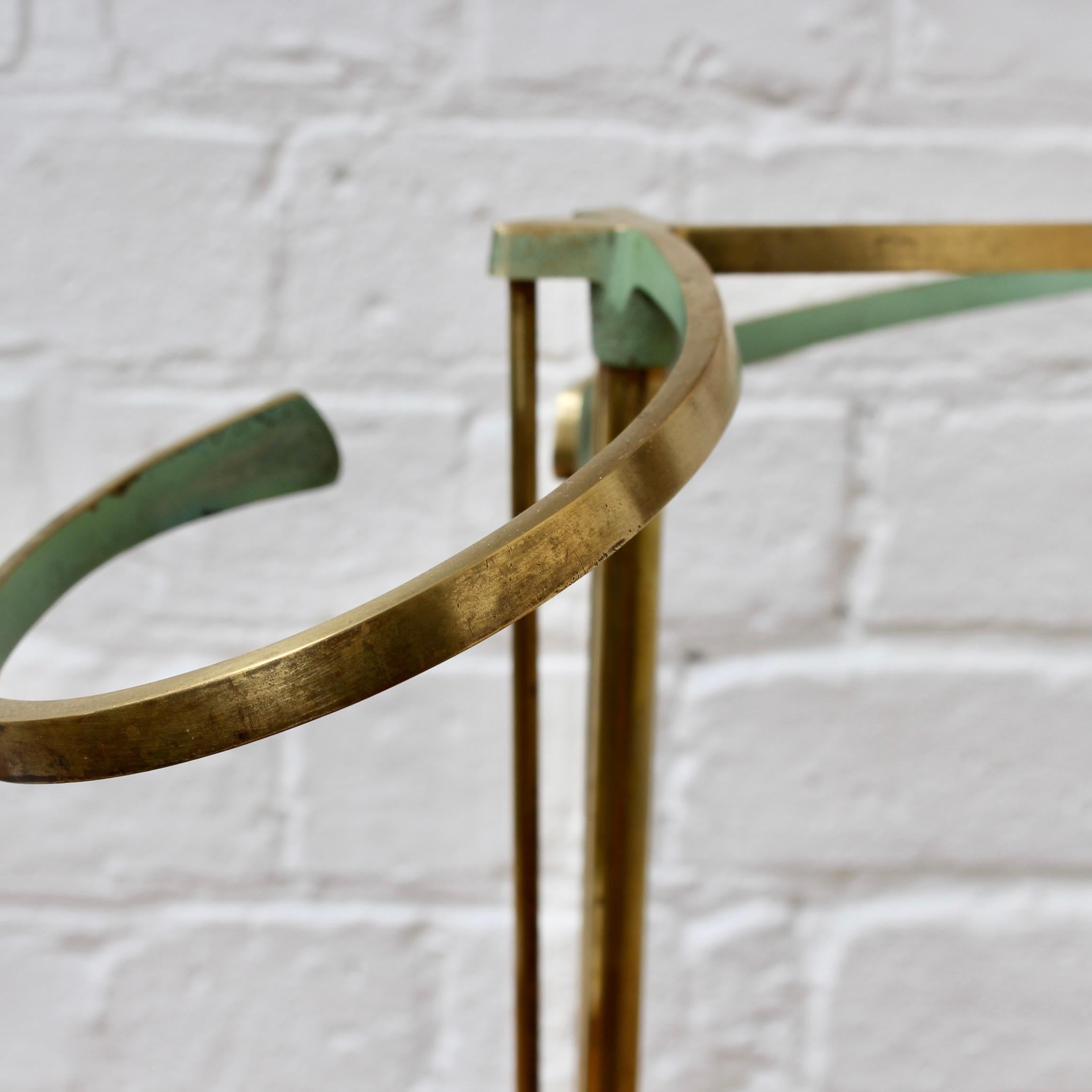 Midcentury Modern Brass Umbrella Stand Attributed to Artes H&H Seefried Steppach For Sale 4