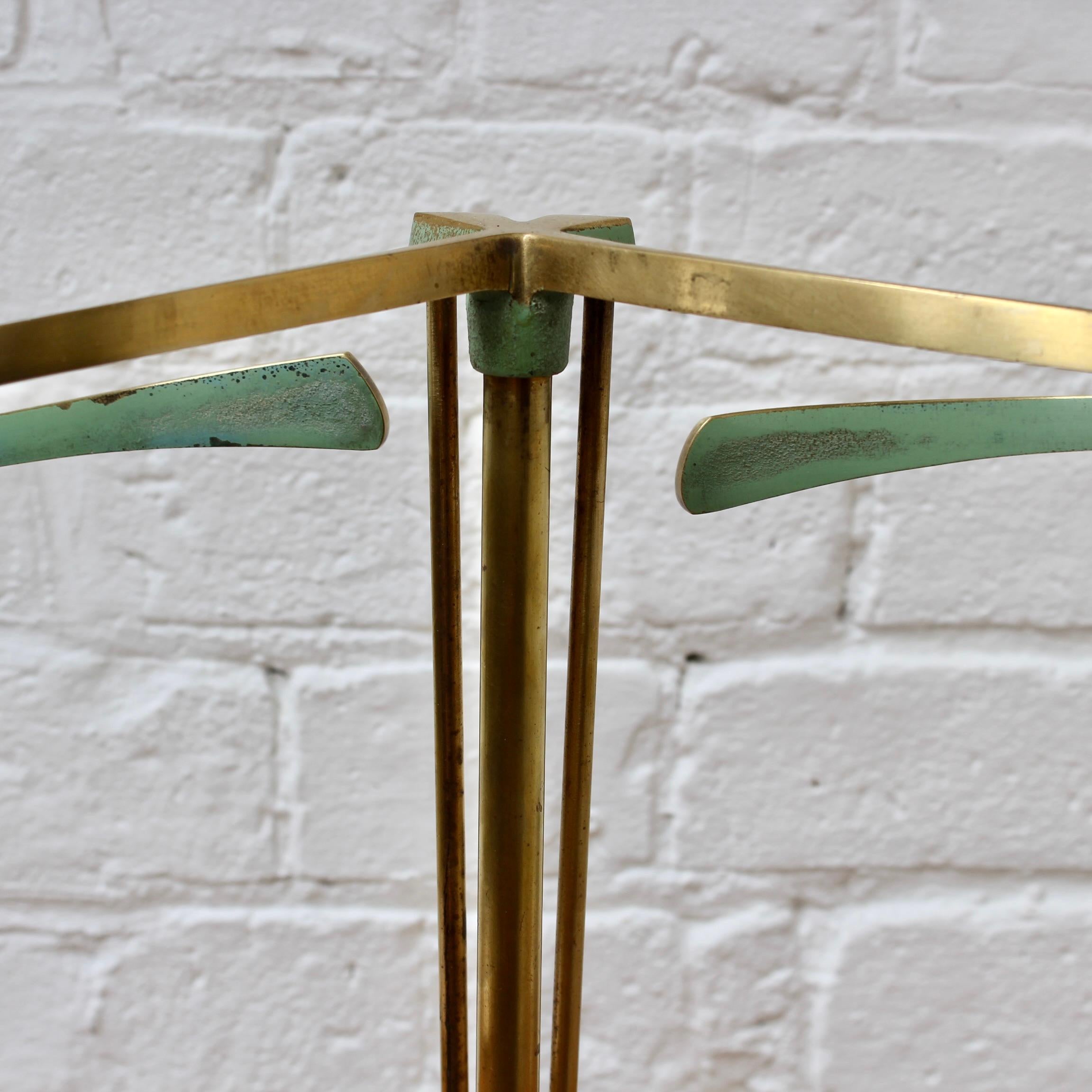 Midcentury Modern Brass Umbrella Stand Attributed to Artes H&H Seefried Steppach For Sale 5