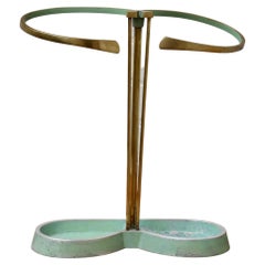 Vintage Midcentury Modern Brass Umbrella Stand Attributed to Artes H&H Seefried Steppach