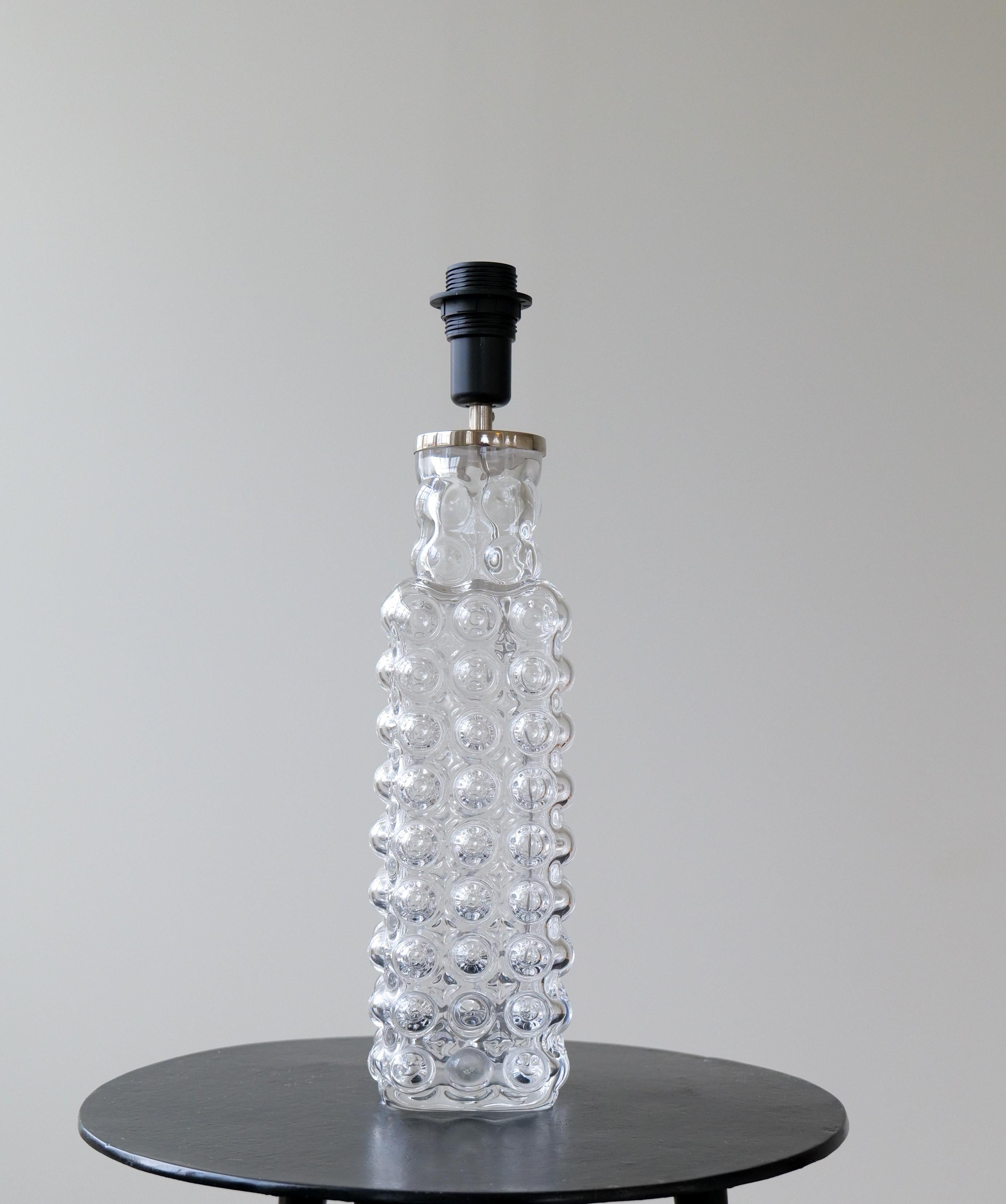 Midcentury Modern Bubble Crystal Rare Table Lamp Orrefors Carl Fagerlund im Angebot 8