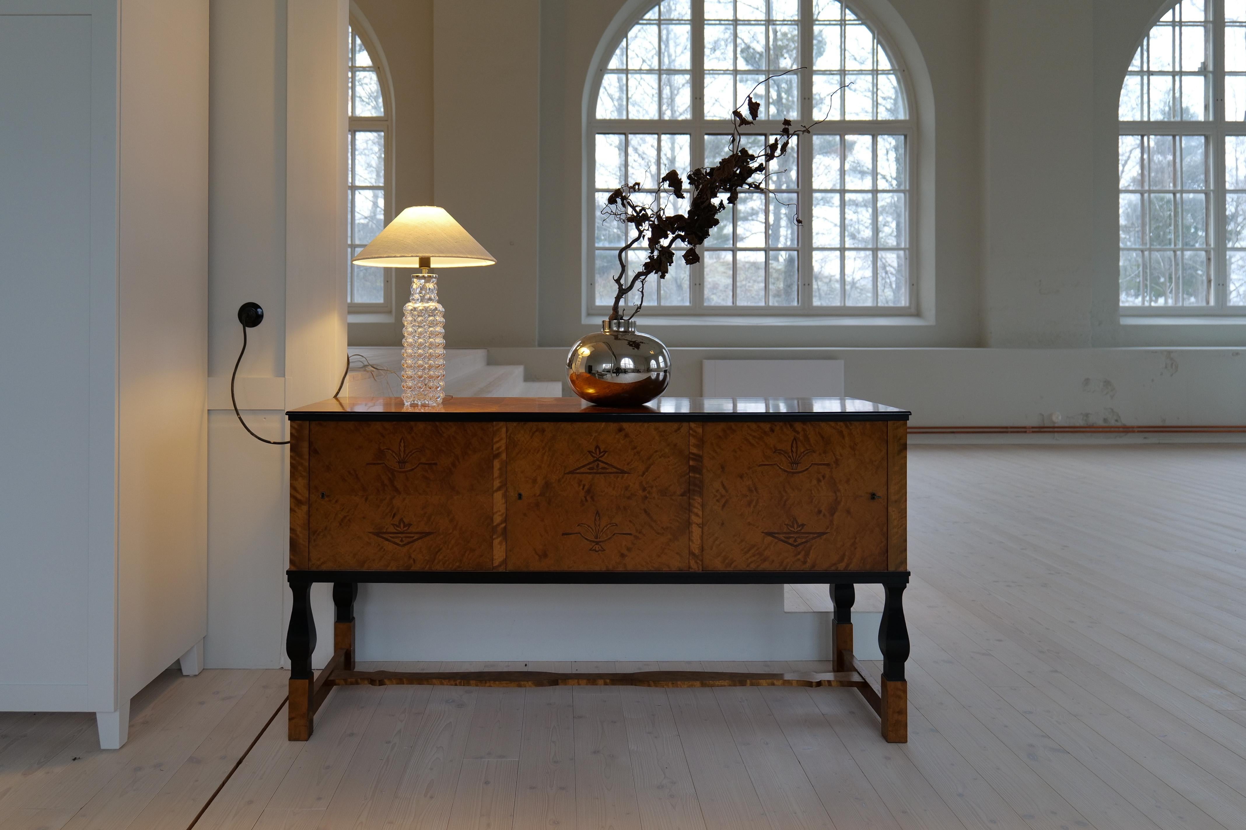 Midcentury Modern Bubble Crystal Rare Table Lamp Orrefors Carl Fagerlund im Zustand „Gut“ im Angebot in Hillringsberg, SE