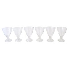 Champagner- oder Cocktailgläser im Midcentury-Modern-Stil mit „Bubble“-Fuß, 6er-Set